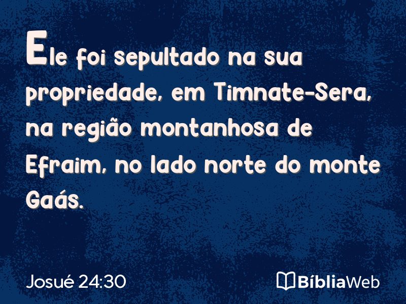 Josué 24:30 em imagem para compartilhar