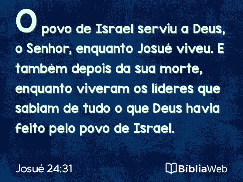Josué 24:31 em imagem para compartilhar