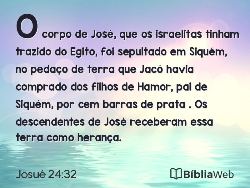 Josué 24:32 em imagem para compartilhar