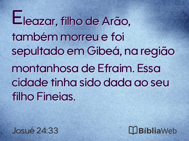 Josué 24:33 em imagem para compartilhar