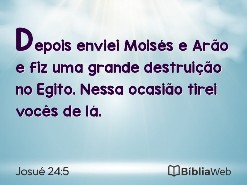 Josué 24:5 em imagem para compartilhar