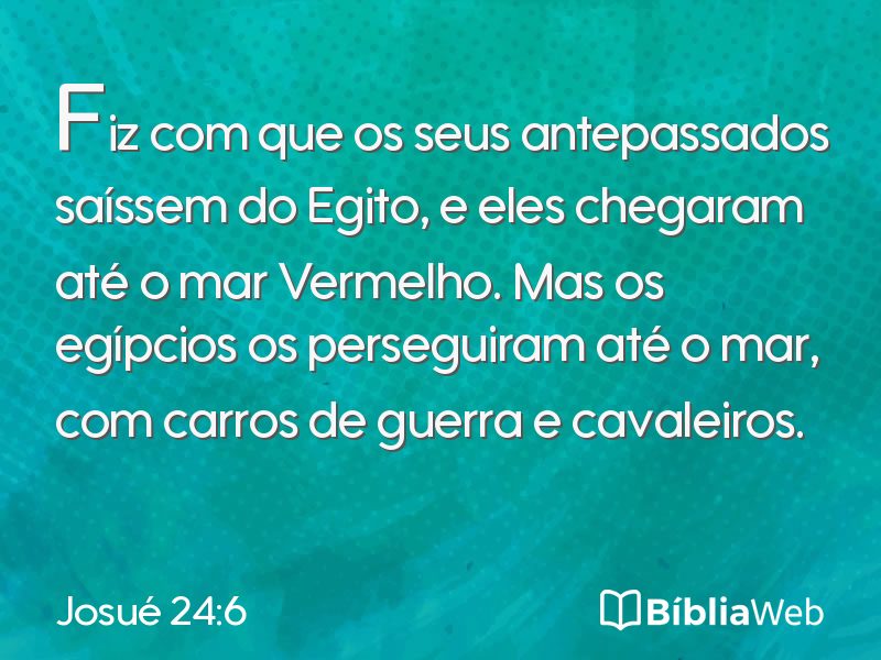 Josué 24:6 em imagem para compartilhar