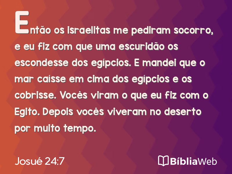 Josué 24:7 em imagem para compartilhar