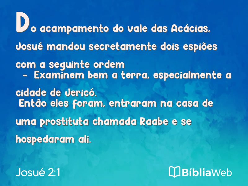 Josué 2:1 em imagem para compartilhar