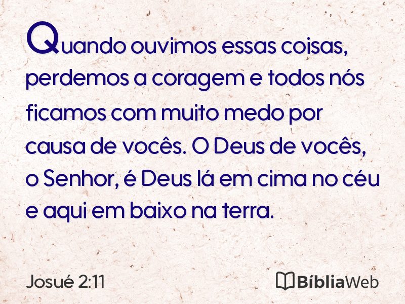 Josué 2:11 em imagem para compartilhar