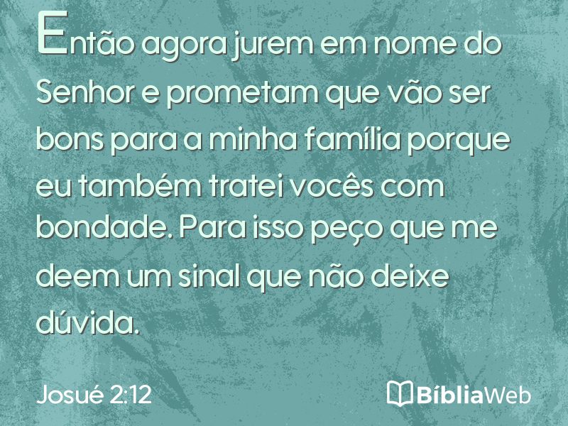 Josué 2:12 em imagem para compartilhar