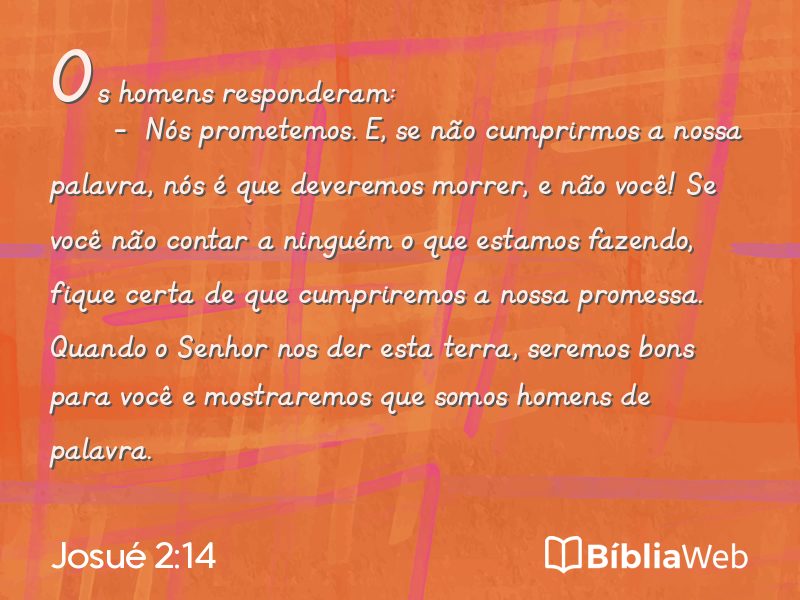 Josué 2:14 em imagem para compartilhar