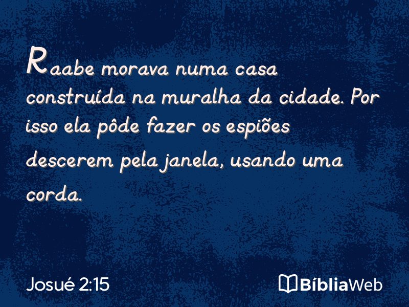 Josué 2:15 em imagem para compartilhar