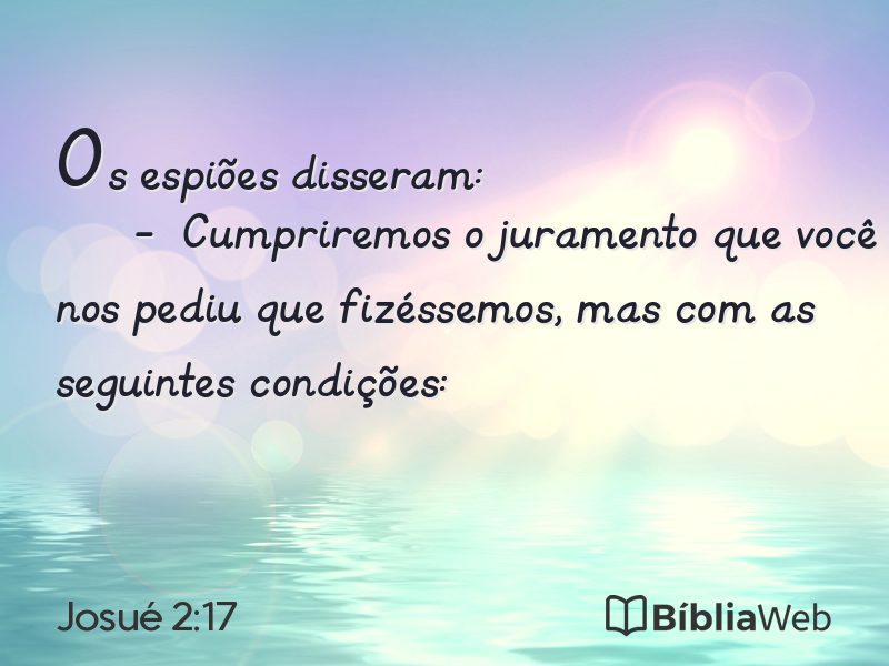Josué 2:17 em imagem para compartilhar