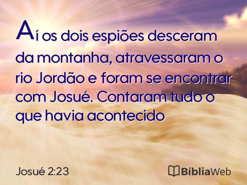 Josué 2:23 em imagem para compartilhar