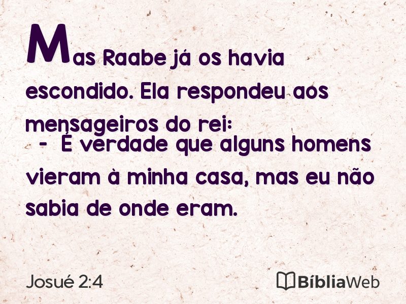 Josué 2:4 em imagem para compartilhar