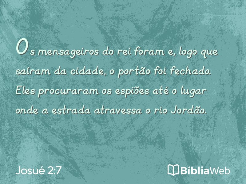 Josué 2:7 em imagem para compartilhar