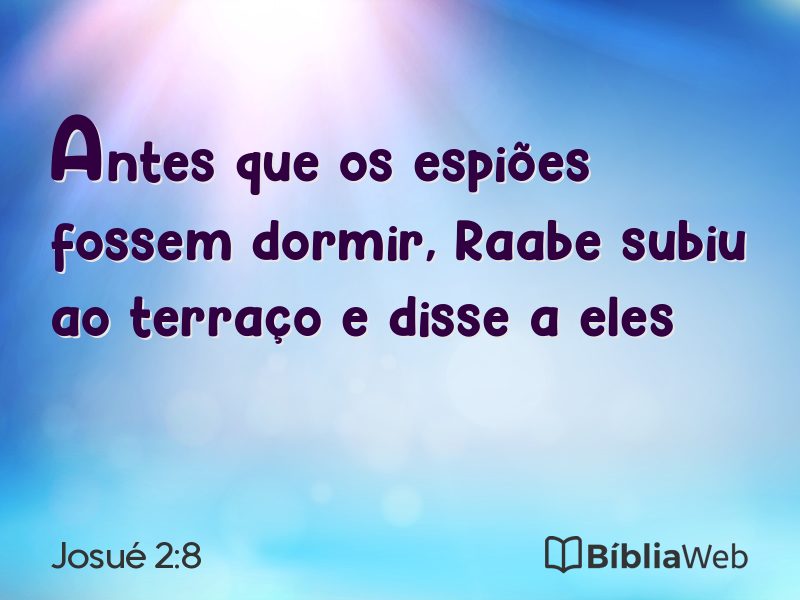 Josué 2:8 em imagem para compartilhar