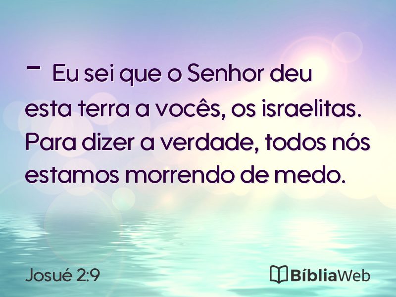 Josué 2:9 em imagem para compartilhar