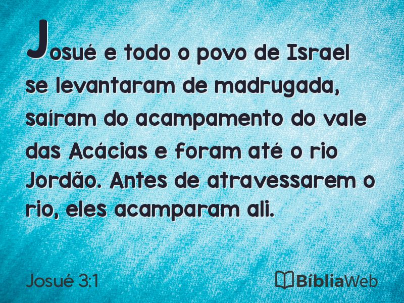 Josué 3:1 em imagem para compartilhar