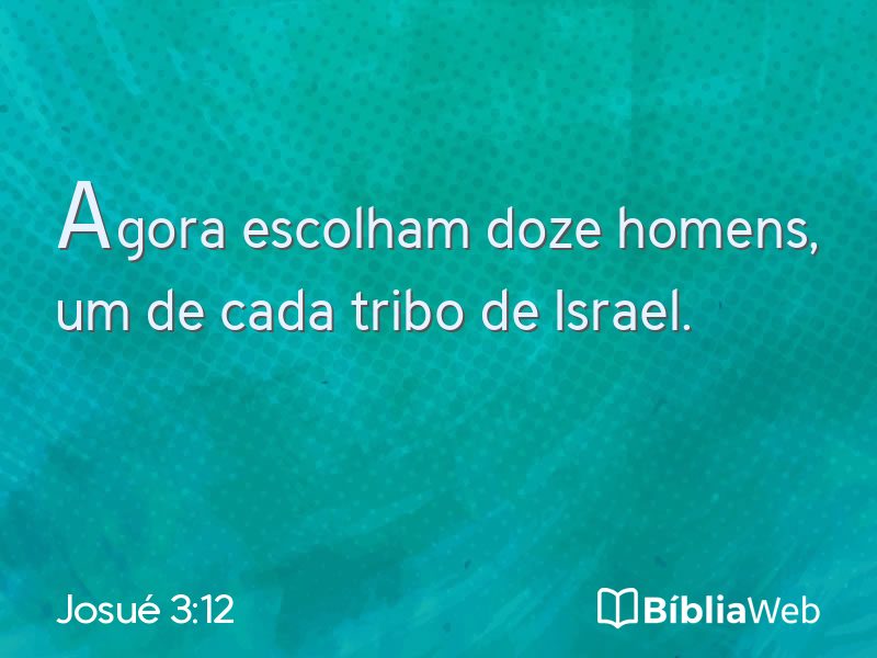 Josué 3:12 em imagem para compartilhar