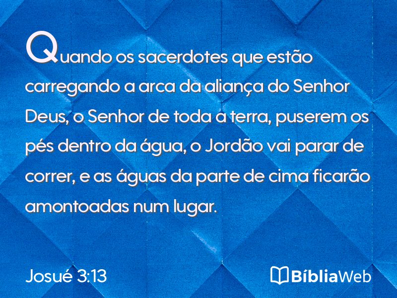 Josué 3:13 em imagem para compartilhar