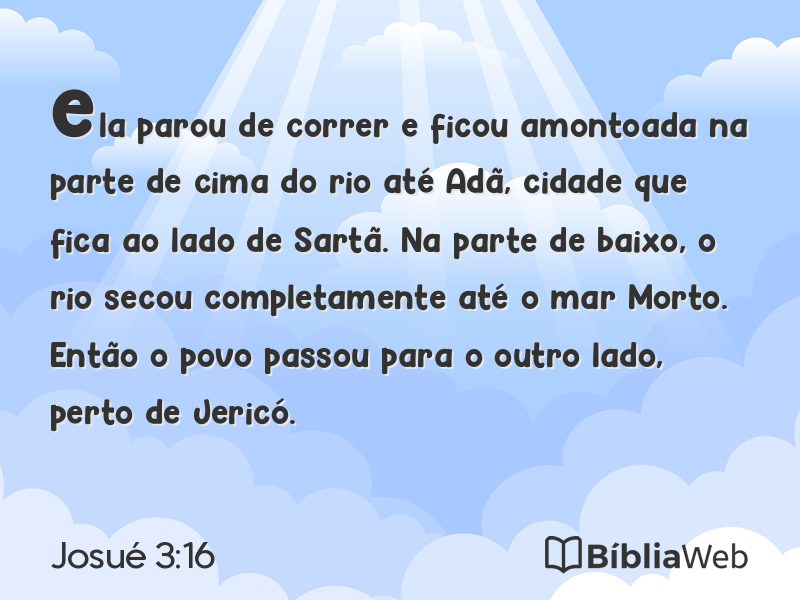 Josué 3:16 em imagem para compartilhar