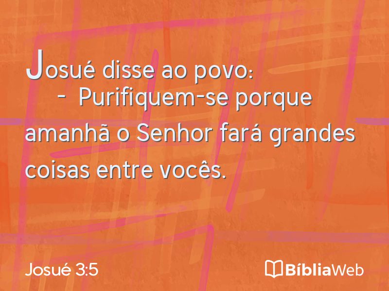 Josué 3:5 em imagem para compartilhar