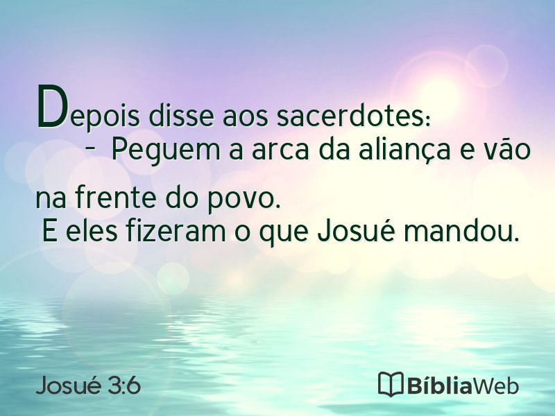 Josué 3:6 em imagem para compartilhar