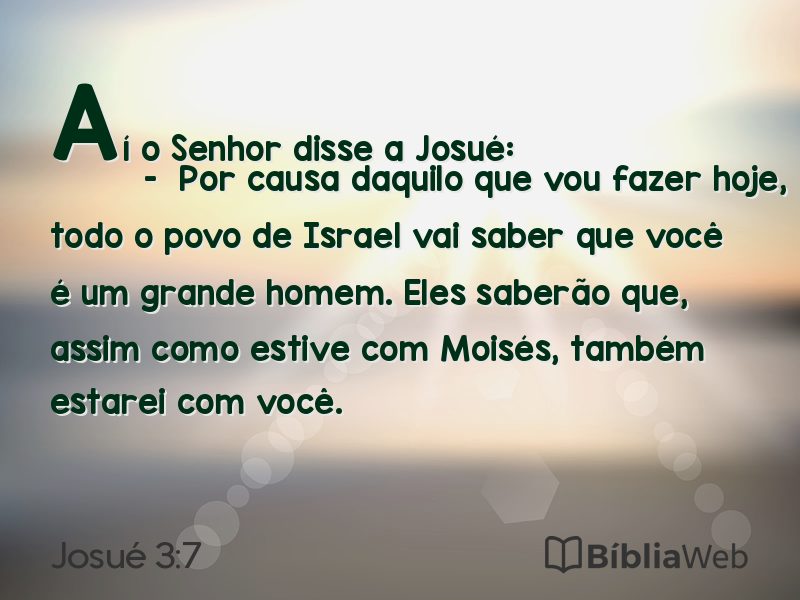 Josué 3:7 em imagem para compartilhar
