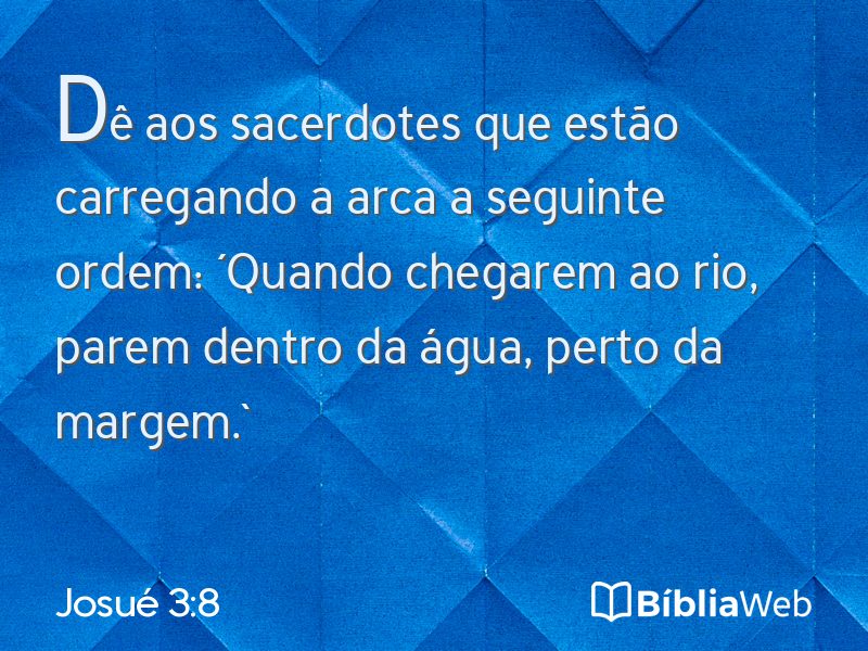 Josué 3:8 em imagem para compartilhar