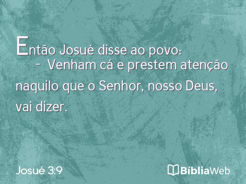 Josué 3:9 em imagem para compartilhar