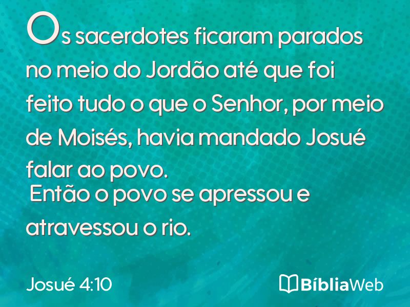 Josué 4:10 em imagem para compartilhar
