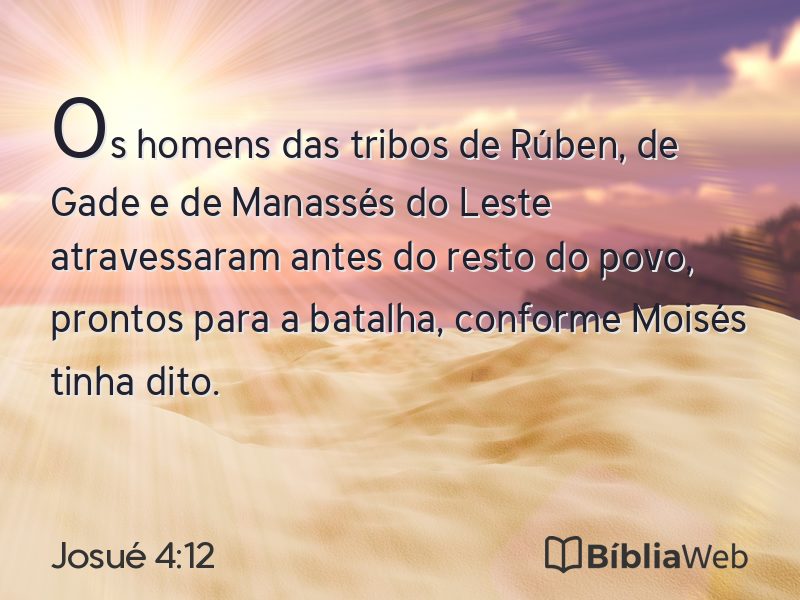 Josué 4:12 em imagem para compartilhar