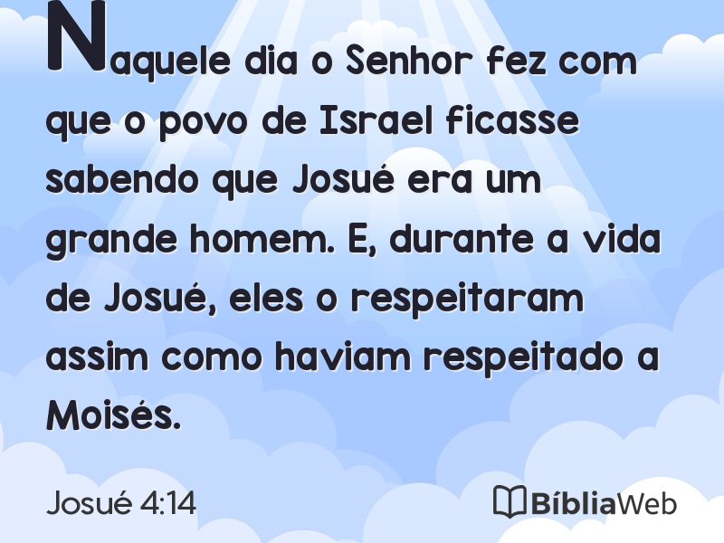 Josué 4:14 em imagem para compartilhar