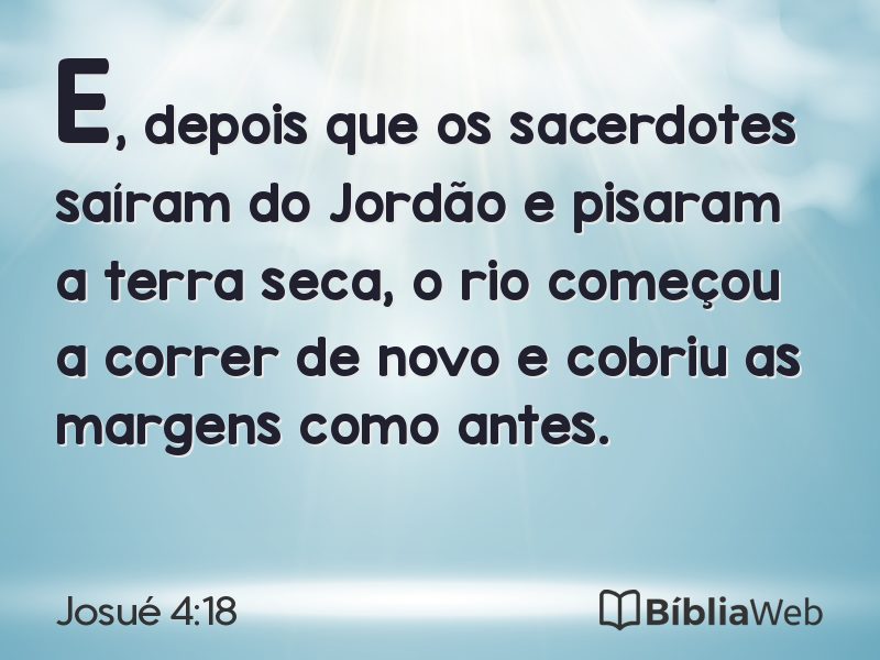 Josué 4:18 em imagem para compartilhar