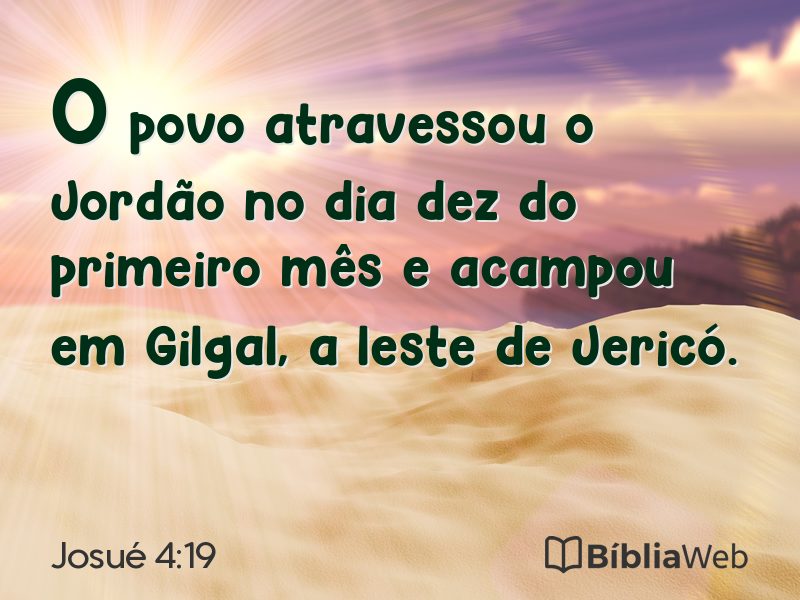 Josué 4:19 em imagem para compartilhar