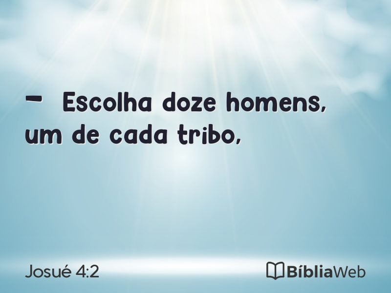 Josué 4:2 em imagem para compartilhar
