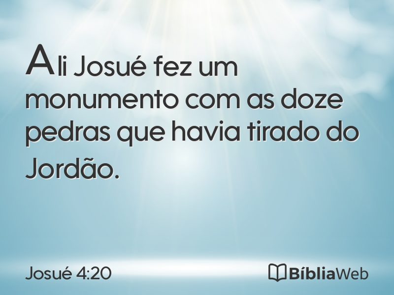 Josué 4:20 em imagem para compartilhar