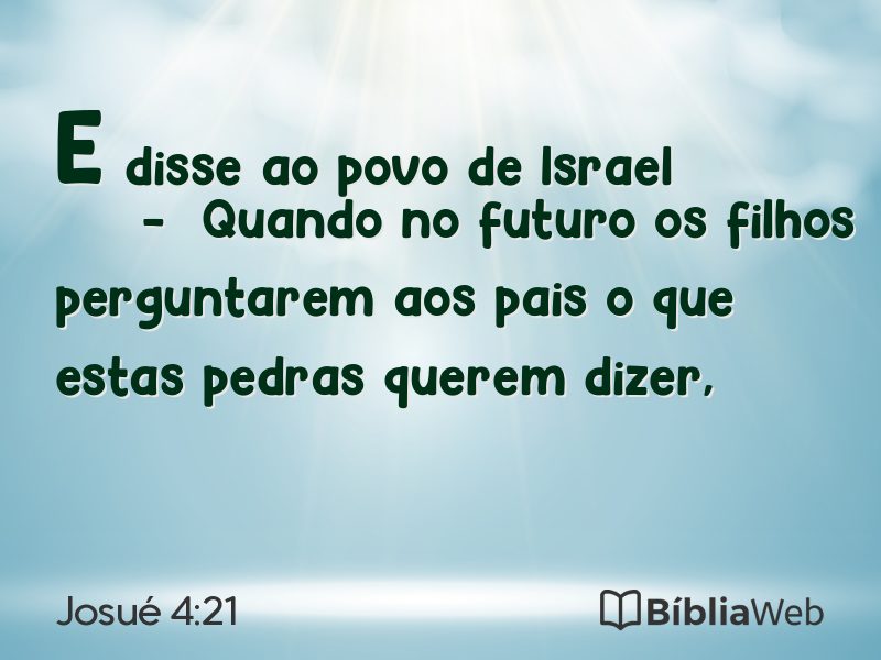 Josué 4:21 em imagem para compartilhar