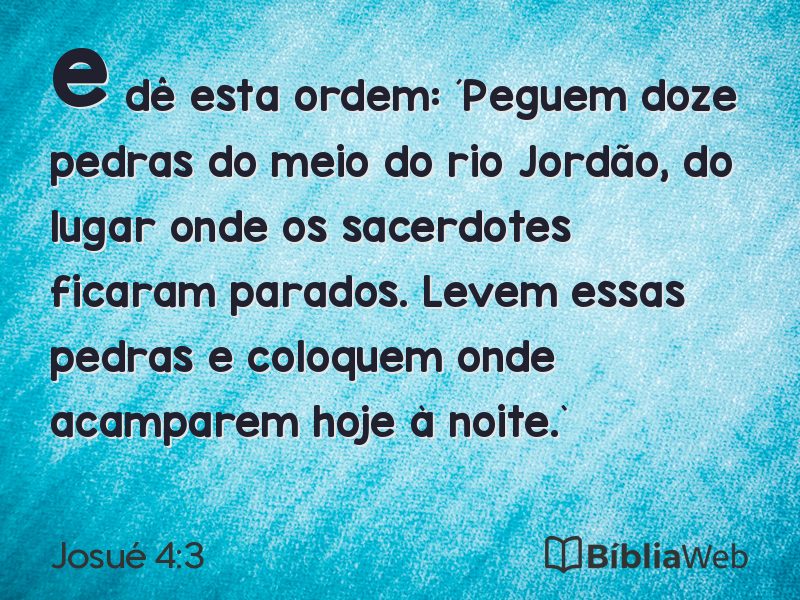 Josué 4:3 em imagem para compartilhar