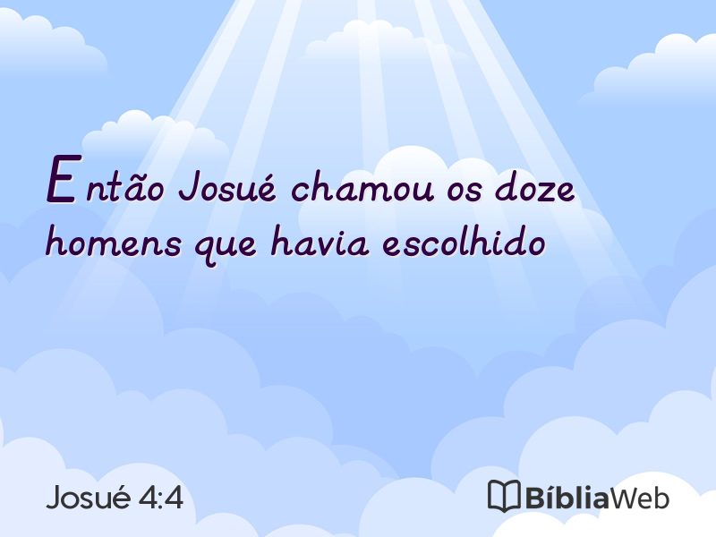 Josué 4:4 em imagem para compartilhar