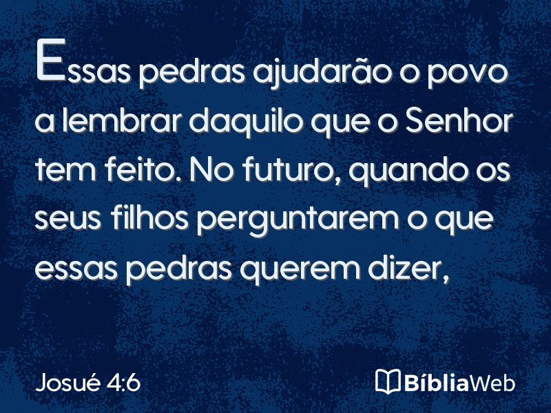 Josué 4:6 em imagem para compartilhar