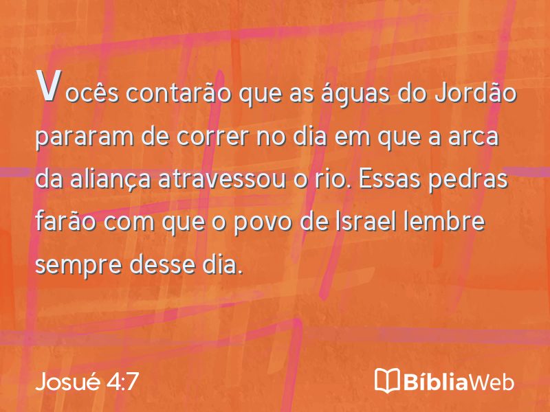 Josué 4:7 em imagem para compartilhar
