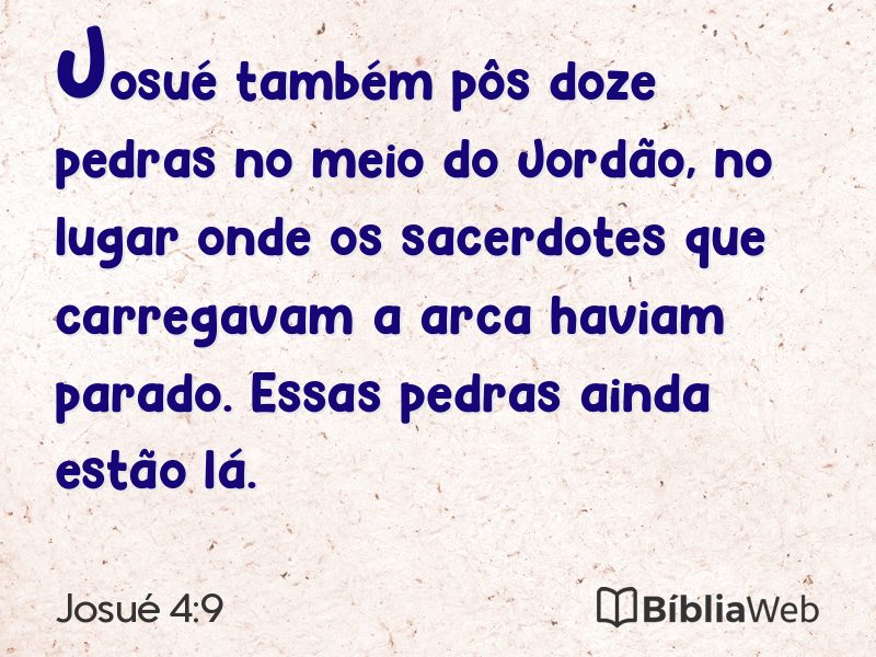 Josué 4:9 em imagem para compartilhar