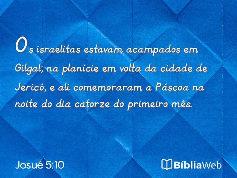 Josué 5:10 em imagem para compartilhar