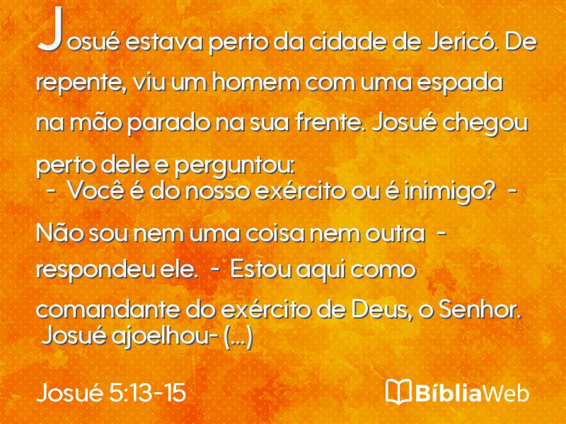 Josué 5:13-15 em imagem para compartilhar
