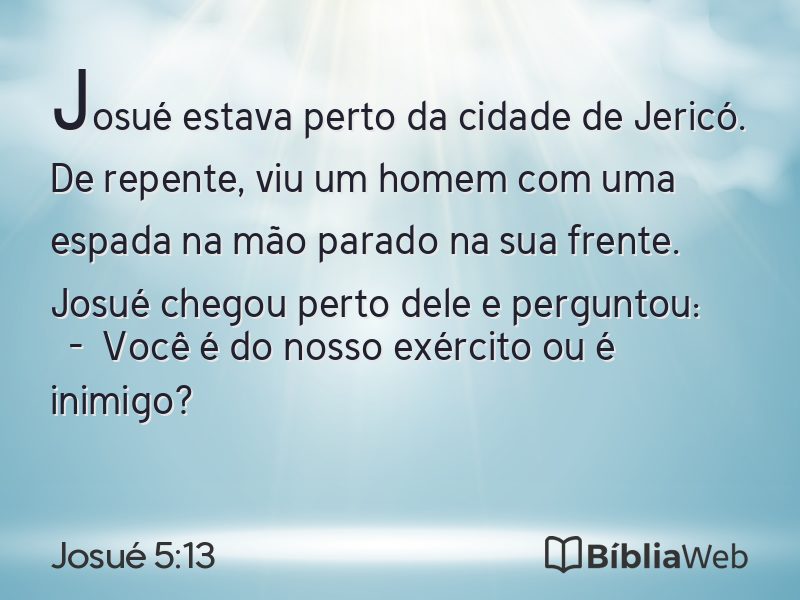 Josué 5:13 em imagem para compartilhar