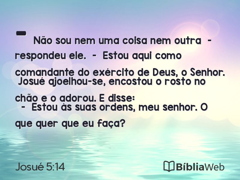 Josué 5:14 em imagem para compartilhar