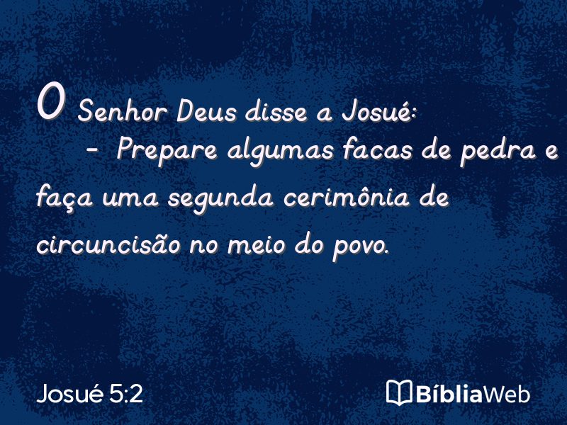 Josué 5:2 em imagem para compartilhar