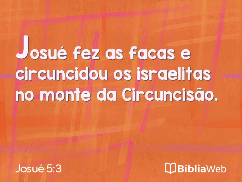 Josué 5:3 em imagem para compartilhar