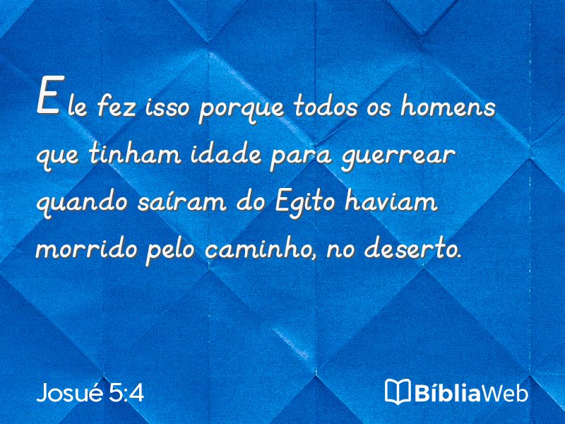 Josué 5:4 em imagem para compartilhar