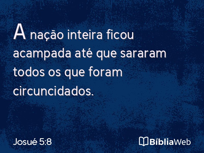 Josué 5:8 em imagem para compartilhar