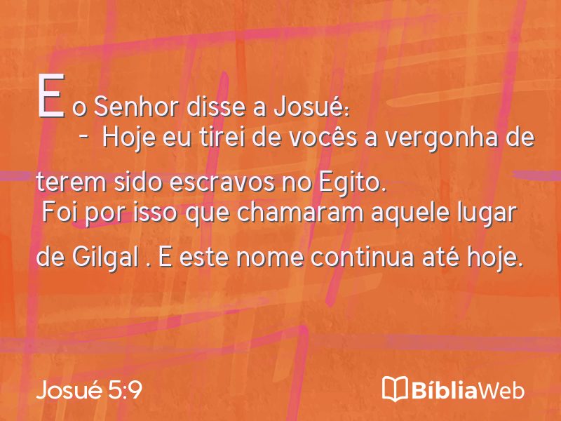 Josué 5:9 em imagem para compartilhar