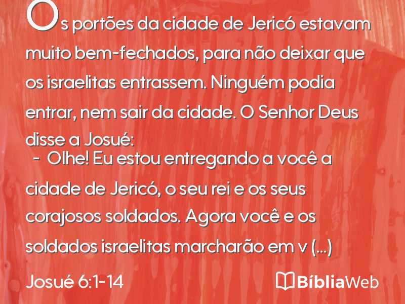 Josué 6:1-14 em imagem para compartilhar